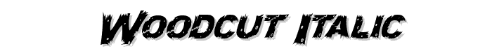 WoodCut Italic font
